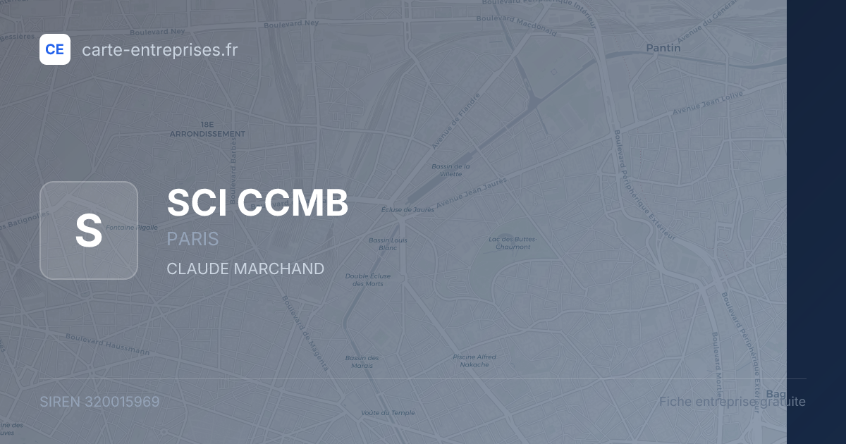 SCI CCMB — 320015969 — fiche entreprise