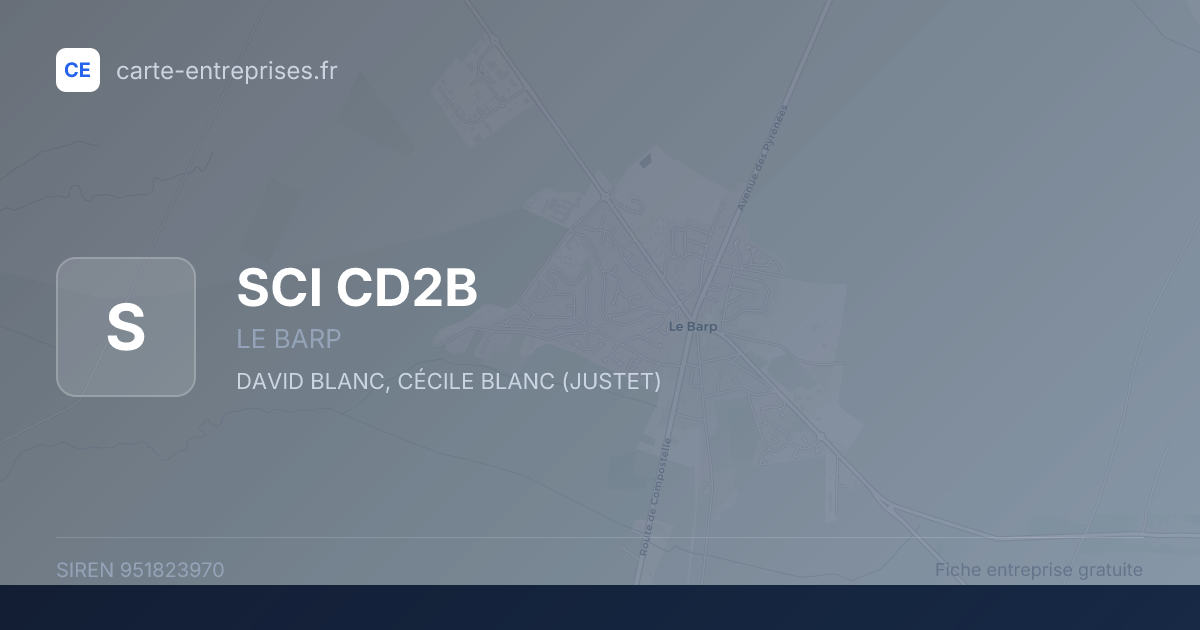 SCI CD2B — 951823970 — fiche entreprise