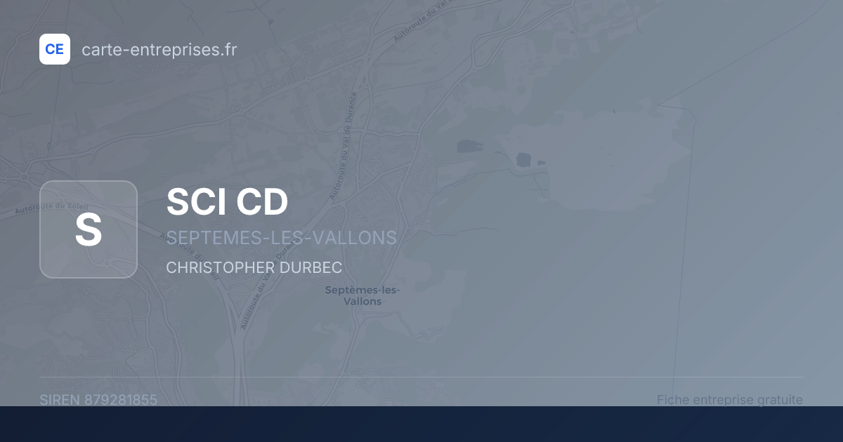 SCI CD — 879281855 — fiche entreprise