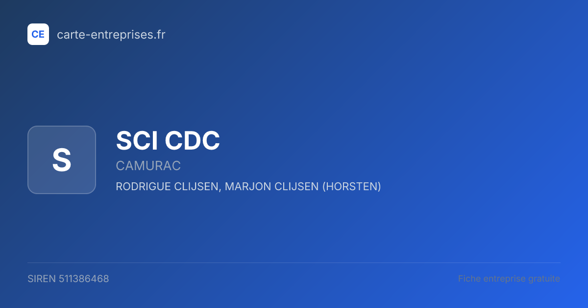 SCI CDC — 511386468 — fiche entreprise