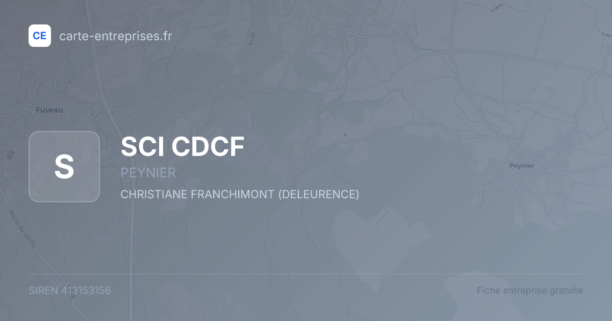 SCI CDCF — 413153156 — fiche entreprise