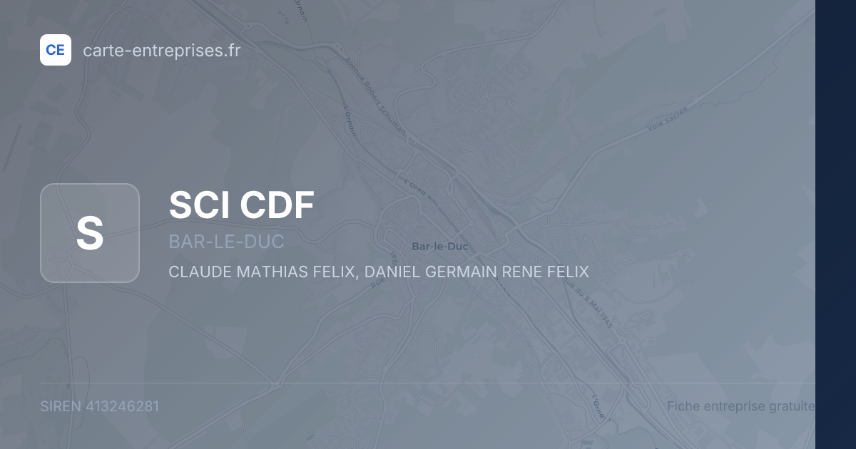 SCI CDF — 413246281 — fiche entreprise