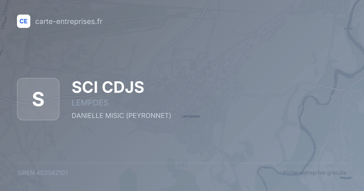 SCI CDJS — 403562101 — fiche entreprise