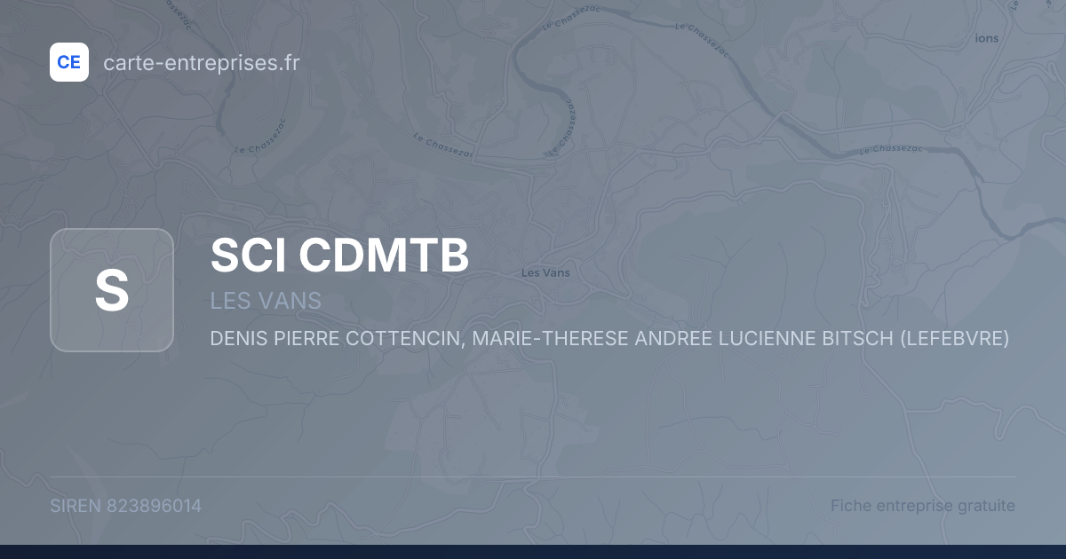 SCI CDMTB — 823896014 — fiche entreprise