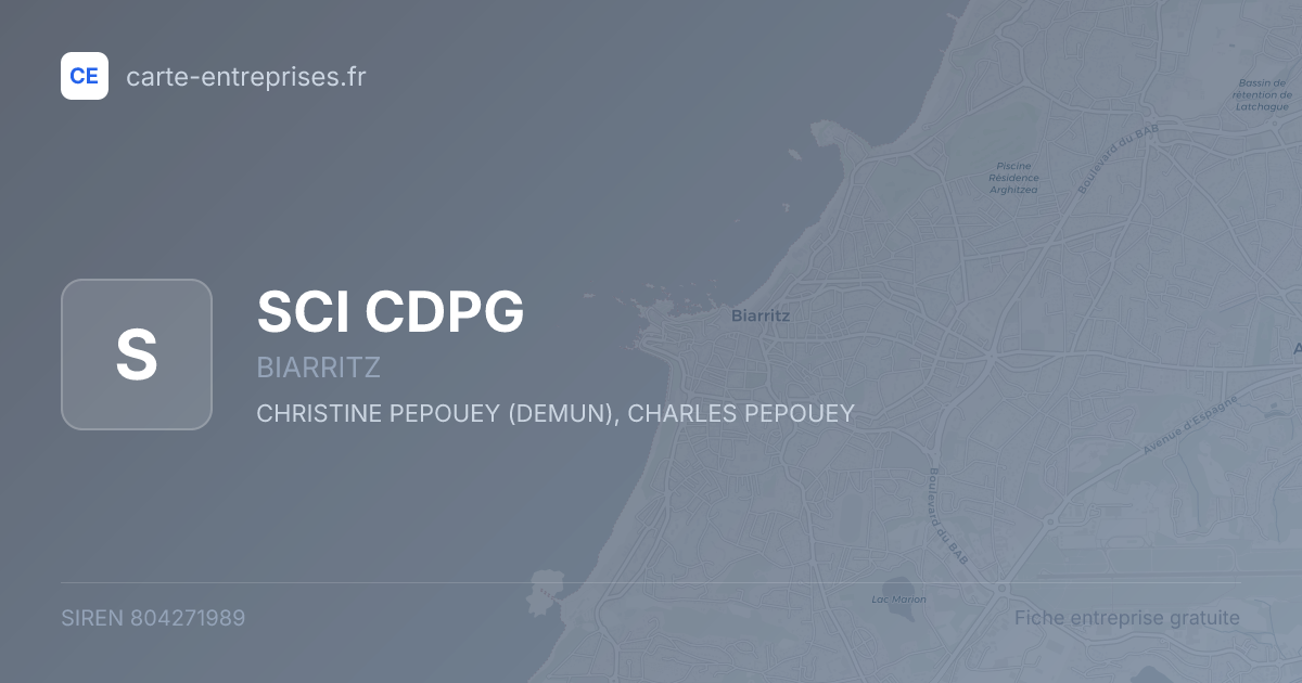 SCI CDPG — 804271989 — fiche entreprise