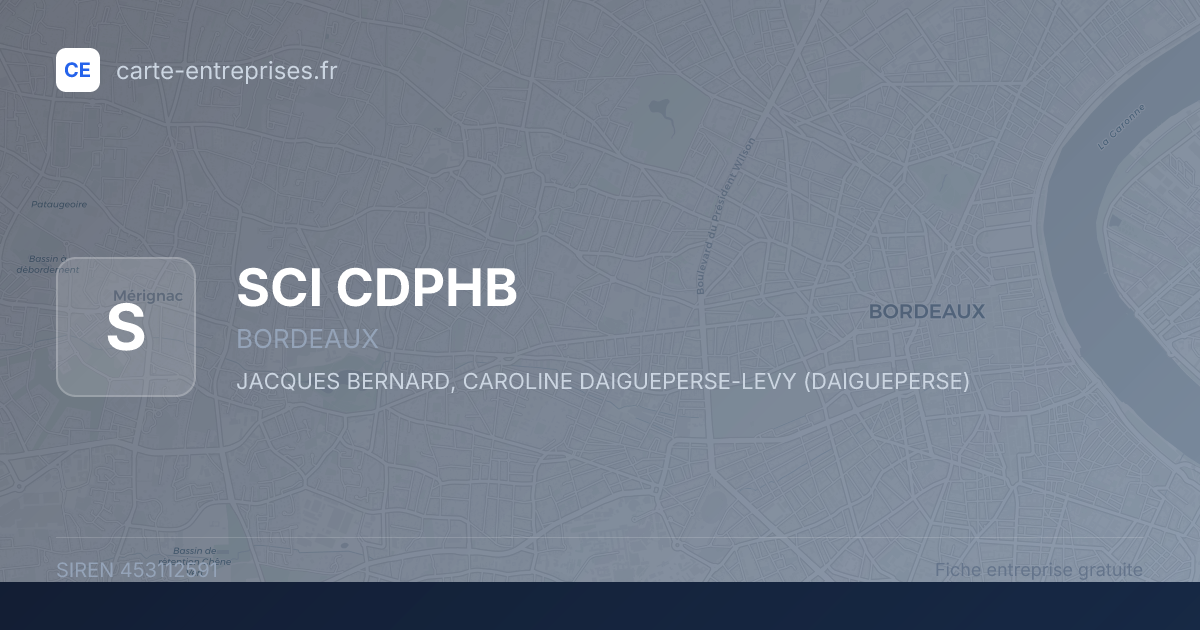 SCI CDPHB — 453112591 — fiche entreprise