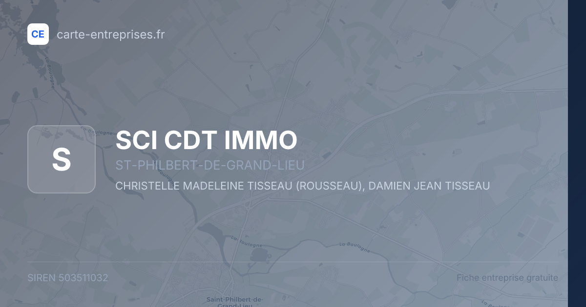 SCI CDT IMMO — 503511032 — fiche entreprise