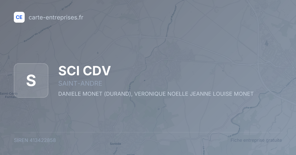 SCI CDV — 413422858 — fiche entreprise