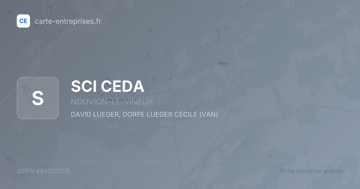 SCI CEDA — 484032008 — fiche entreprise
