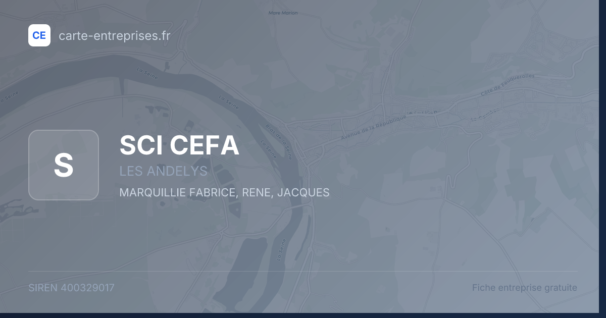 SCI CEFA — 400329017 — fiche entreprise