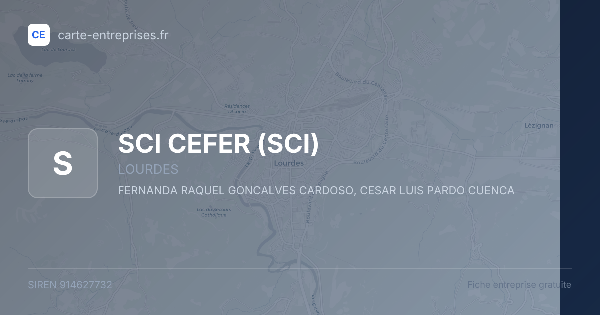 SCI CEFER (SCI) — 914627732 — fiche entreprise