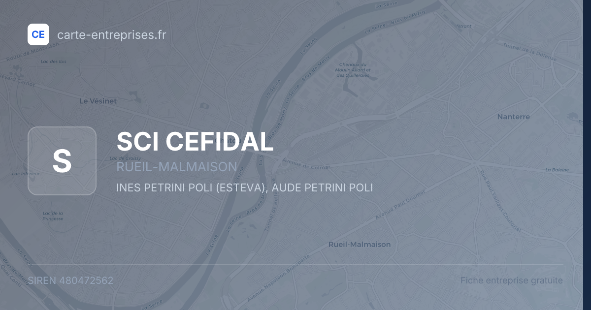 SCI CEFIDAL — 480472562 — fiche entreprise