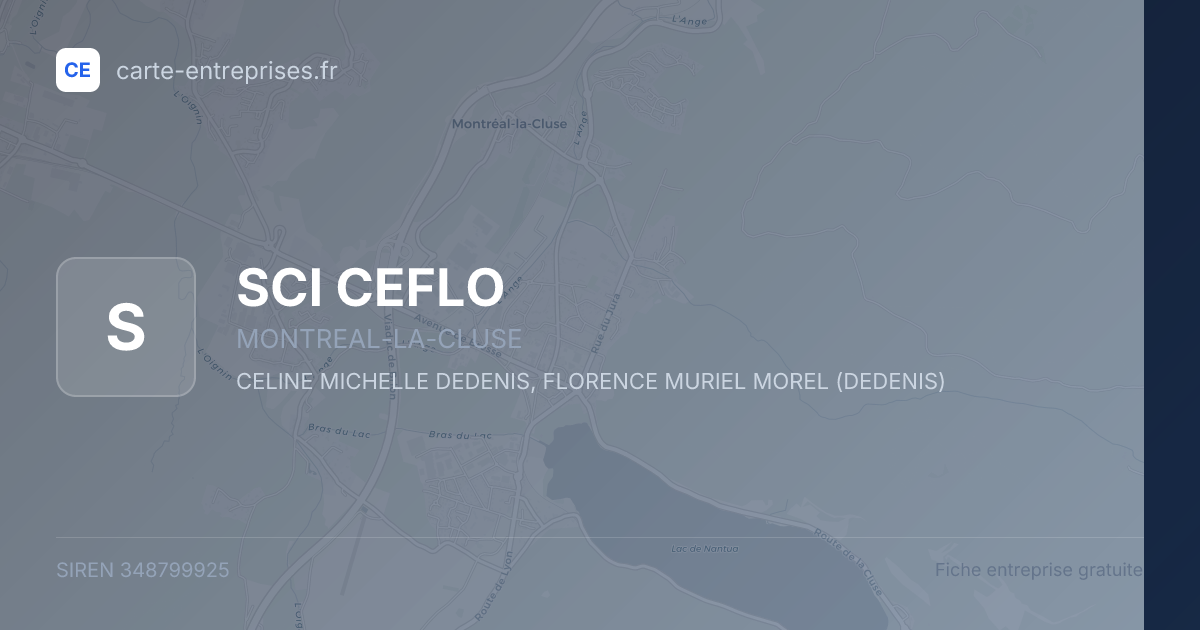 SCI CEFLO — 348799925 — fiche entreprise