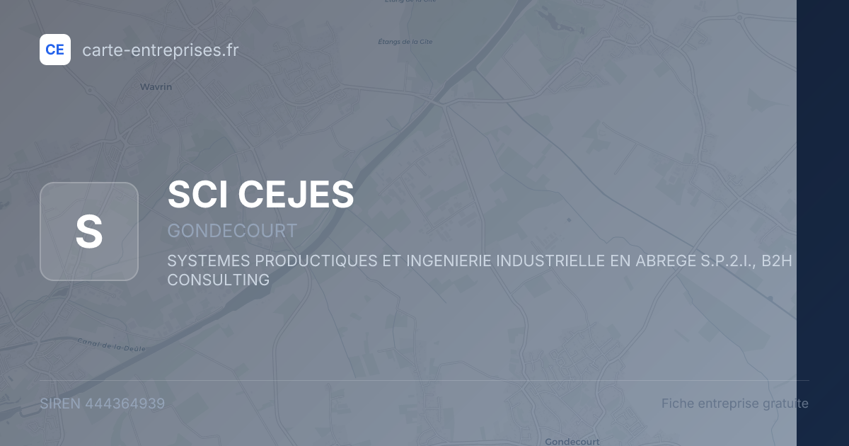 SCI CEJES — 444364939 — fiche entreprise