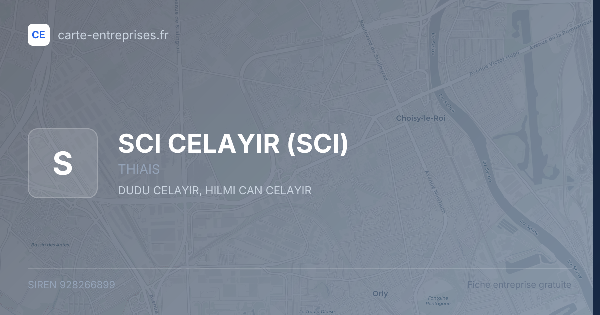 SCI CELAYIR (SCI) — 928266899 — fiche entreprise