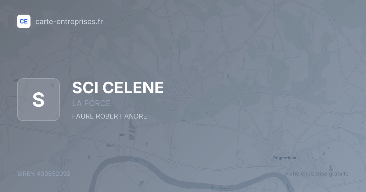 SCI CELENE — 403652092 — fiche entreprise