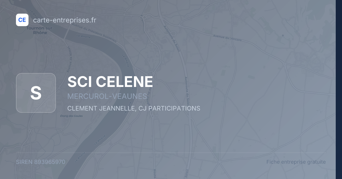 SCI CELENE — 893965970 — fiche entreprise
