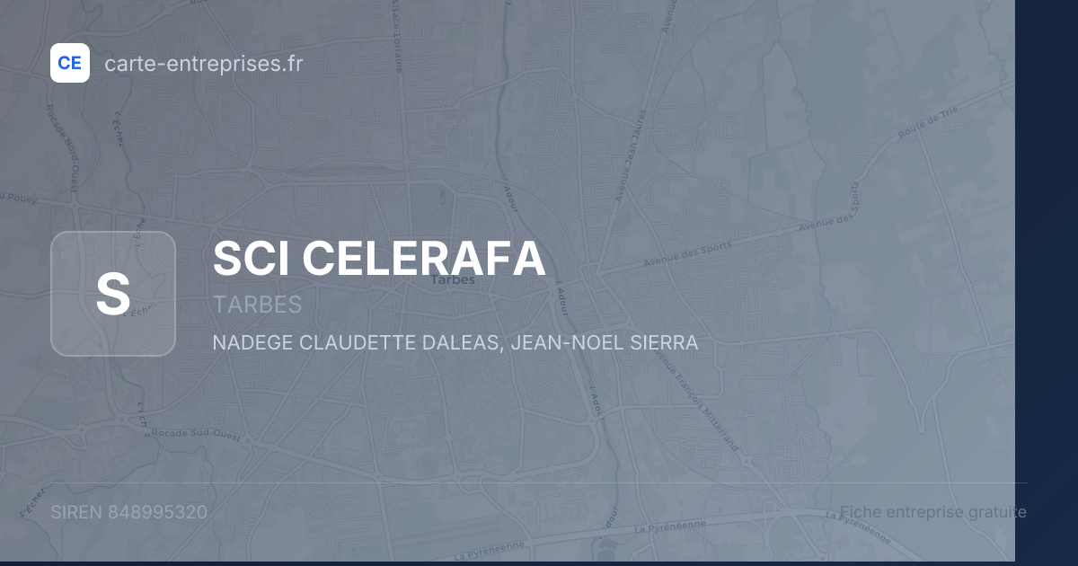 SCI CELERAFA — 848995320 — fiche entreprise