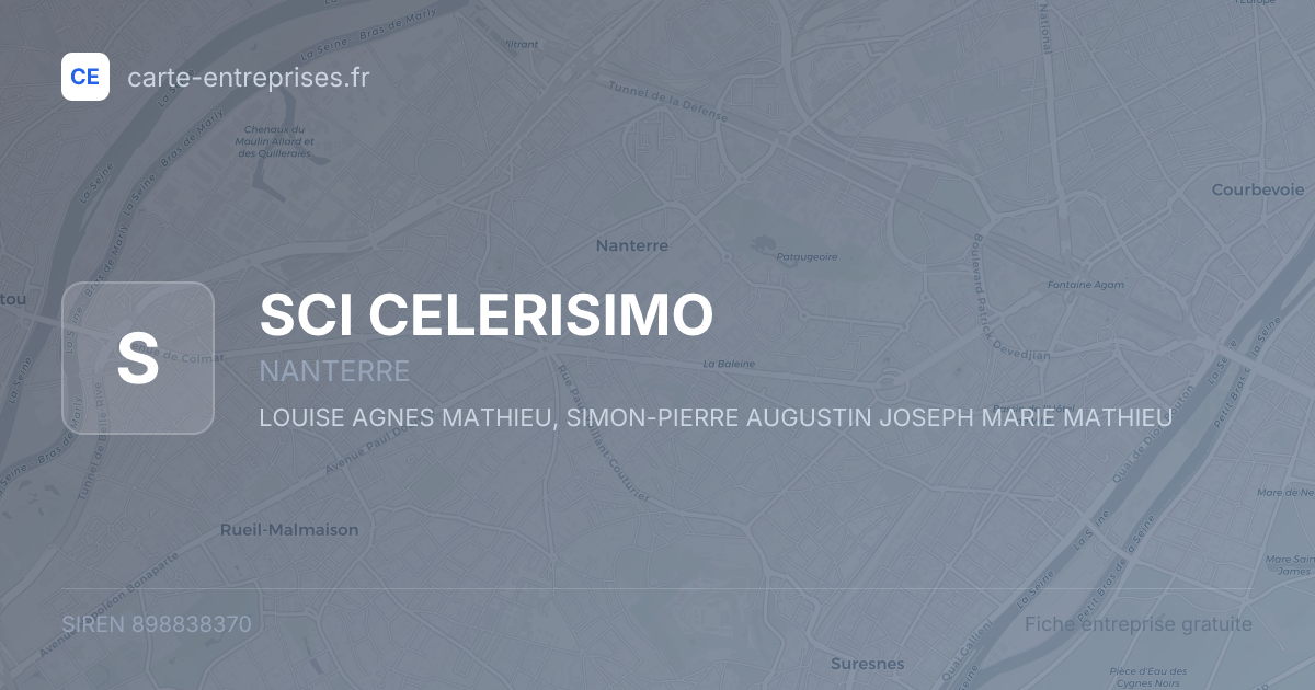 SCI CELERISIMO — 898838370 — fiche entreprise