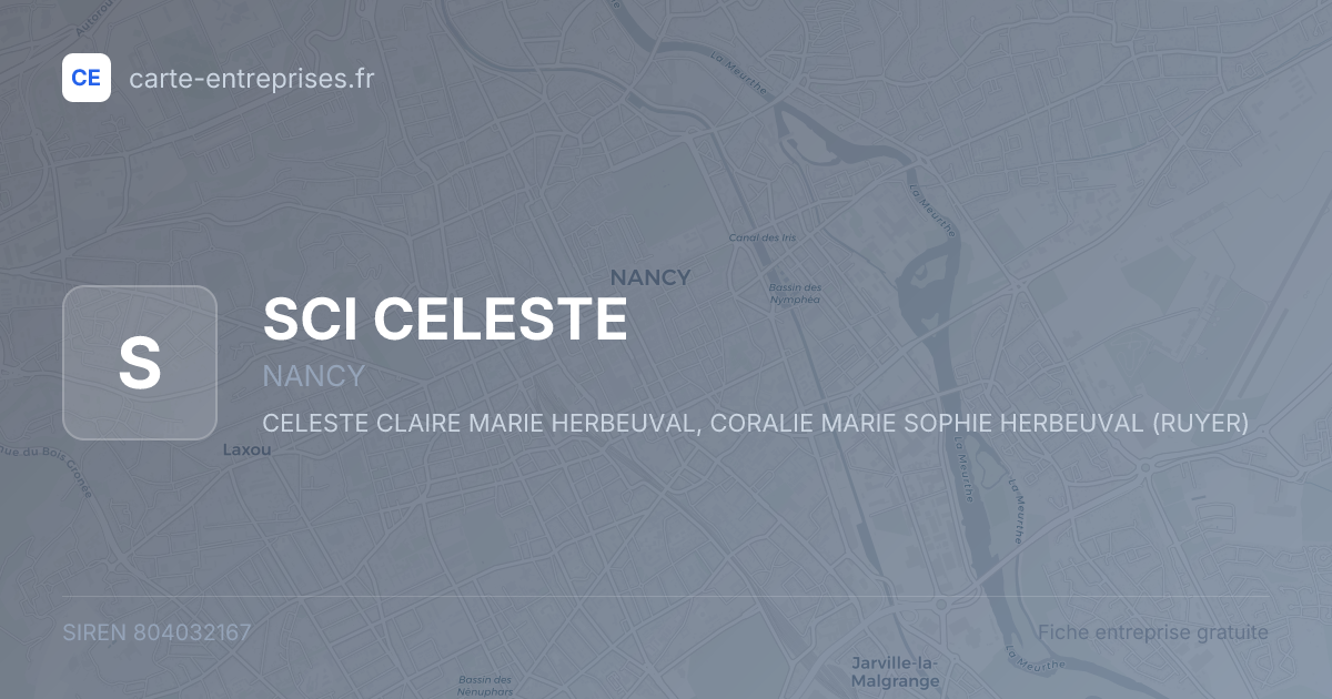 SCI CELESTE — 804032167 — fiche entreprise