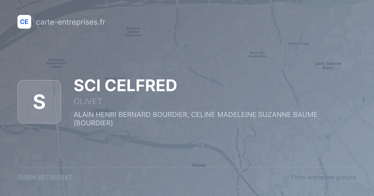 SCI CELFRED — 882300247 — fiche entreprise