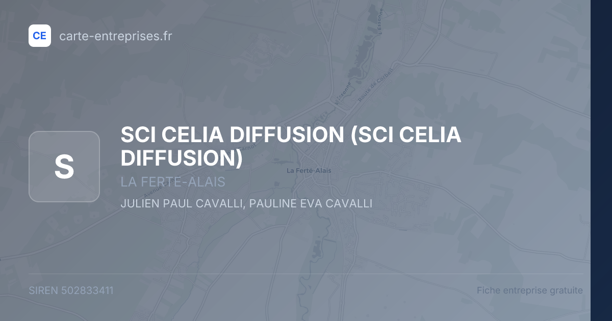 SCI CELIA DIFFUSION — 502833411 — fiche entreprise