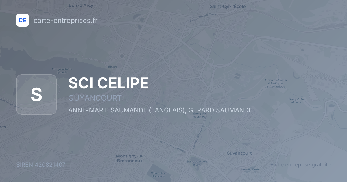 SCI CELIPE — 420821407 — fiche entreprise