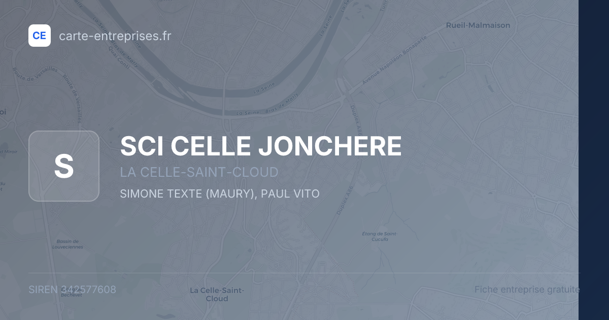 SCI CELLE JONCHERE — 342577608 — fiche entreprise