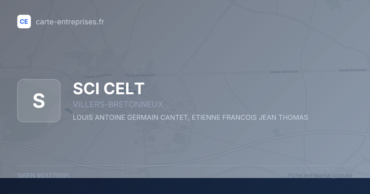 SCI CELT — 903775591 — fiche entreprise