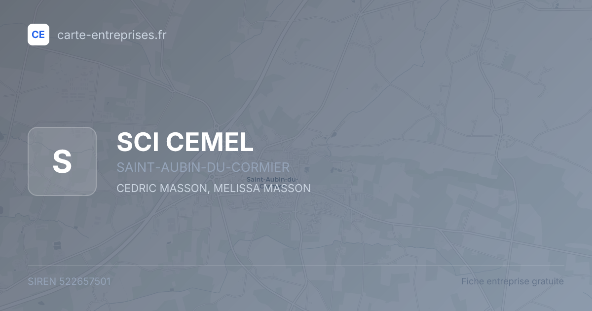 SCI CEMEL — 522657501 — fiche entreprise