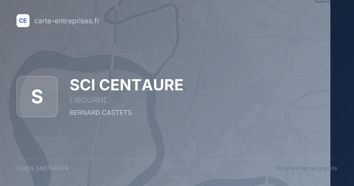 SCI CENTAURE — 348768409 — fiche entreprise