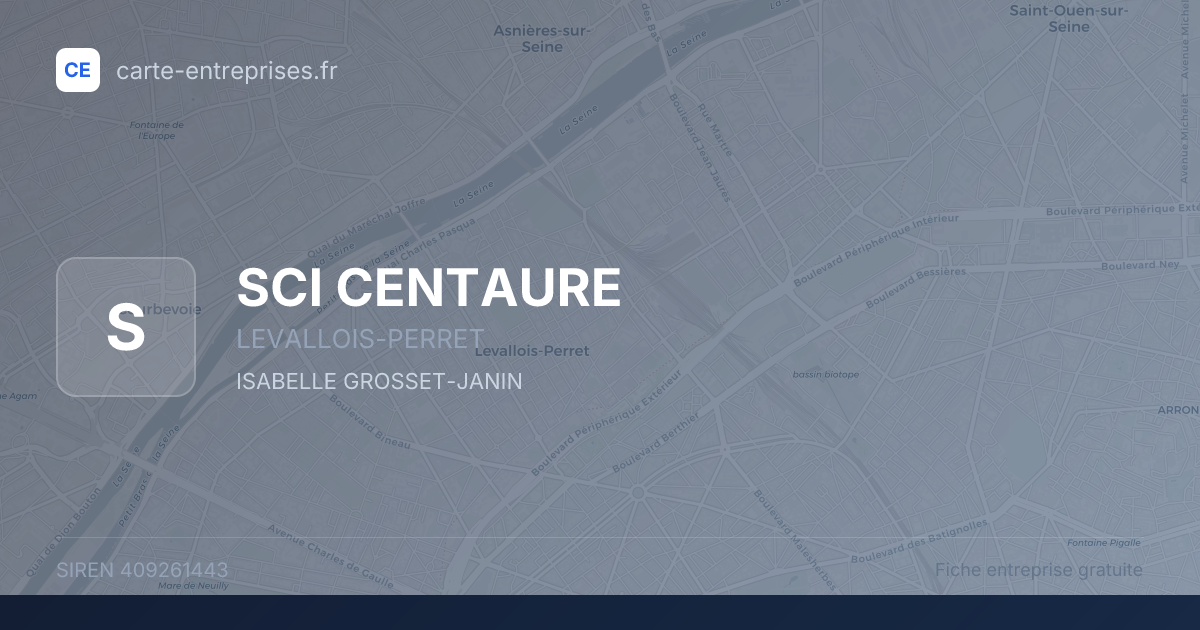 SCI CENTAURE — 409261443 — fiche entreprise