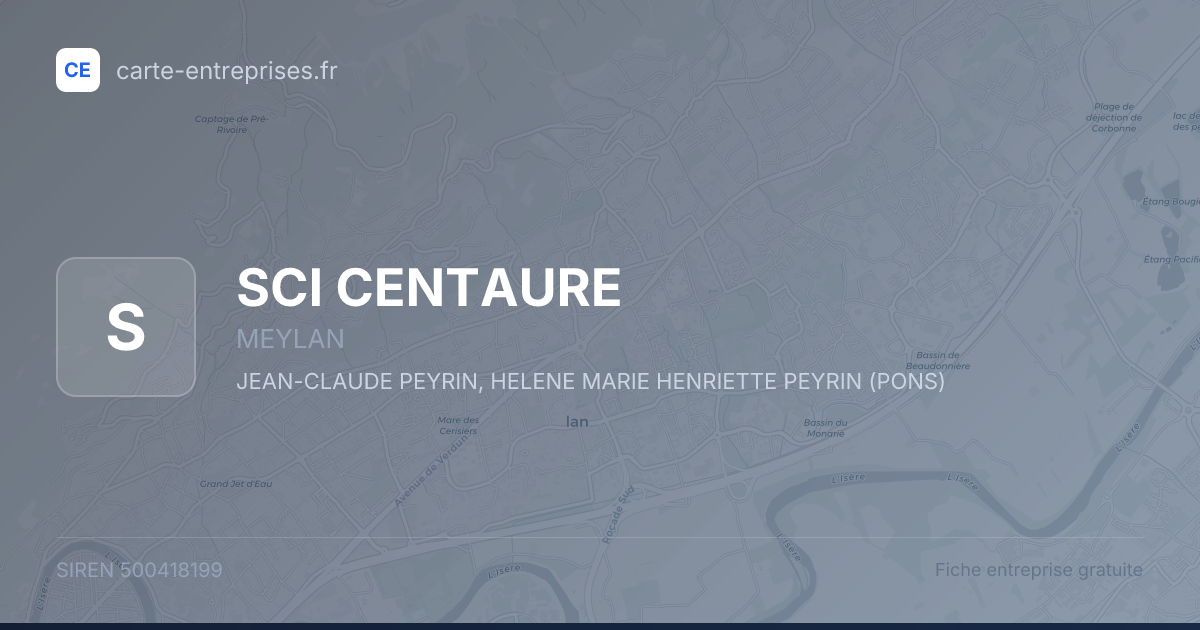 SCI CENTAURE — 500418199 — fiche entreprise