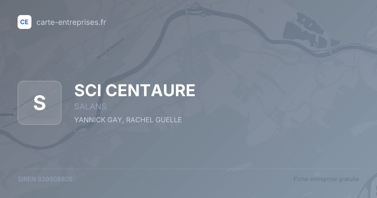 SCI CENTAURE — 839808805 — fiche entreprise