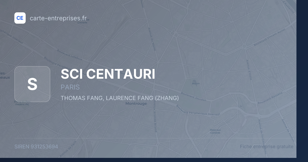 SCI CENTAURI — 931253694 — fiche entreprise