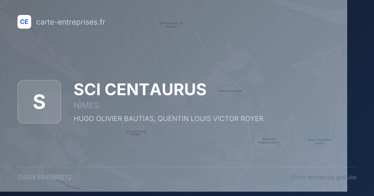 SCI CENTAURUS — 894588672 — fiche entreprise