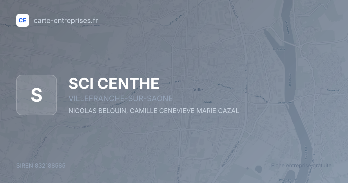 SCI CENTHE — 832188585 — fiche entreprise