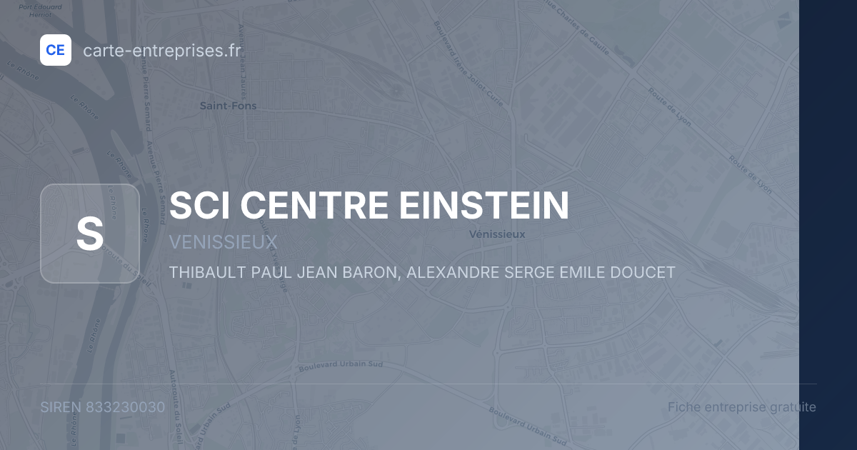 SCI CENTRE EINSTEIN — 833230030 — fiche entreprise