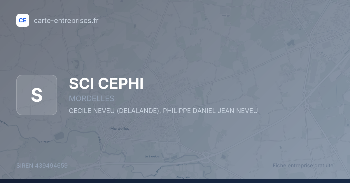 SCI CEPHI — 439494659 — fiche entreprise