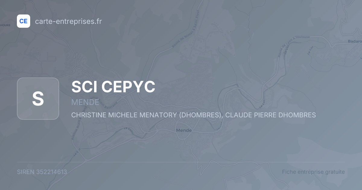 SCI CEPYC — 352214613 — fiche entreprise
