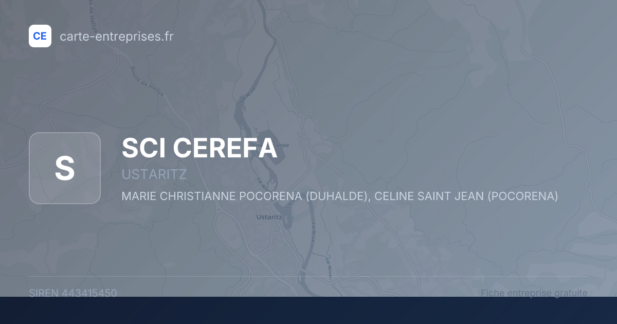 SCI CEREFA — 443415450 — fiche entreprise