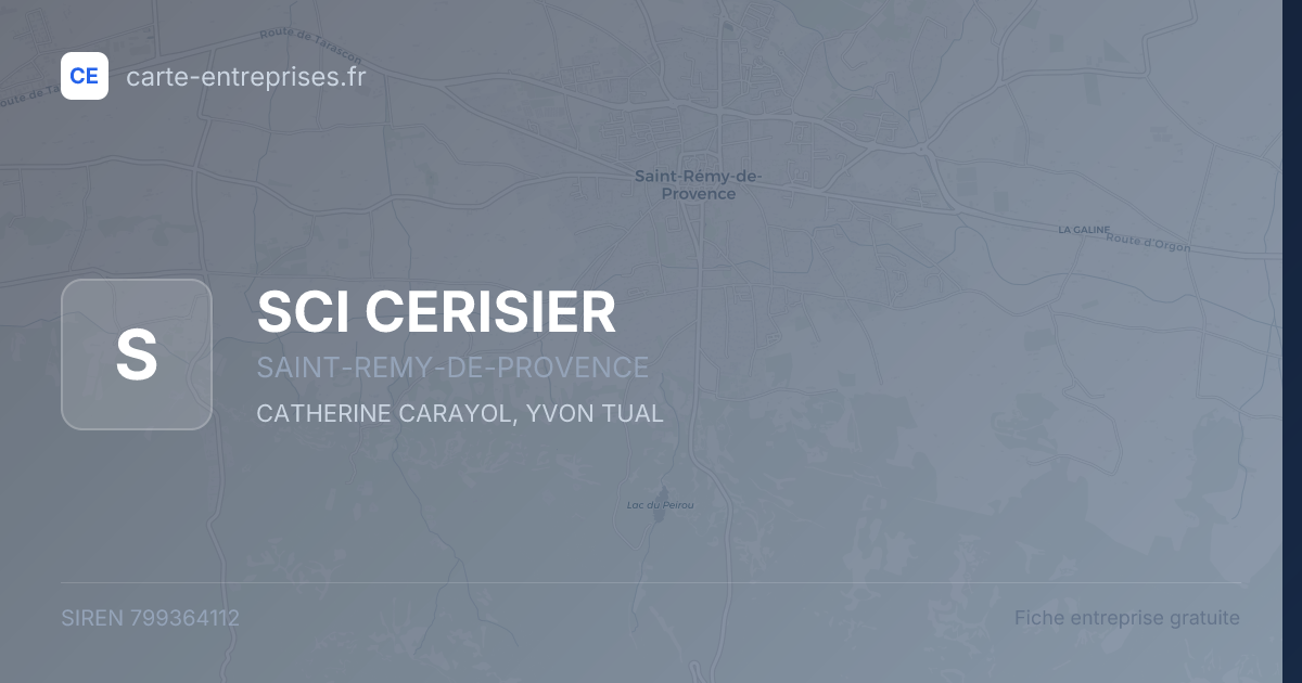 SCI CERISIER — 799364112 — fiche entreprise