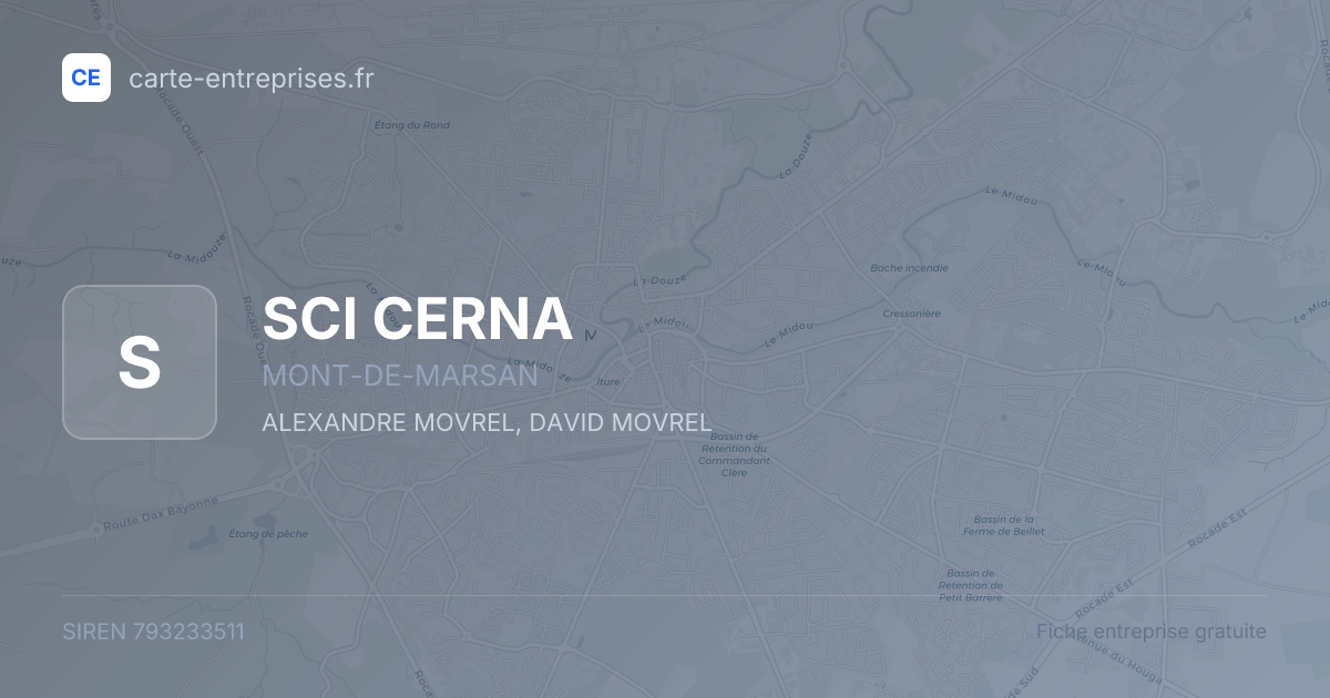 SCI CERNA — 793233511 — fiche entreprise