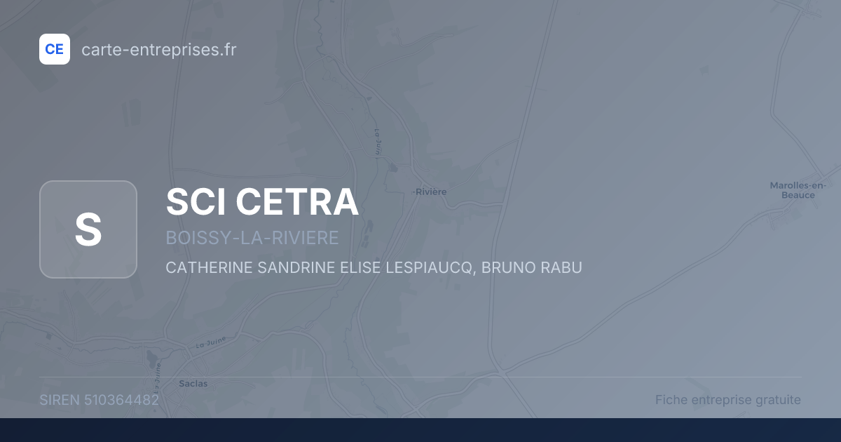 SCI CETRA — 510364482 — fiche entreprise