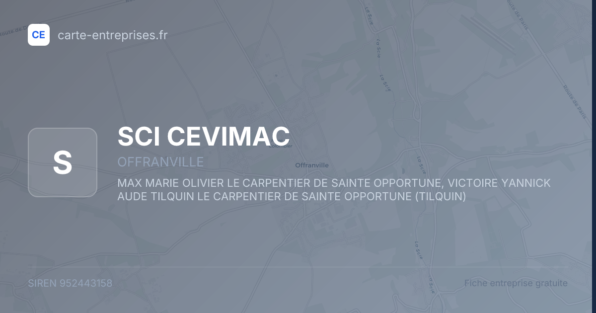 SCI CEVIMAC — 952443158 — fiche entreprise