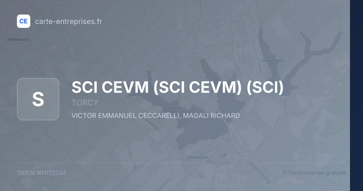 SCI CEVM (SCI CEVM) (SCI) — 991113234 — fiche entreprise