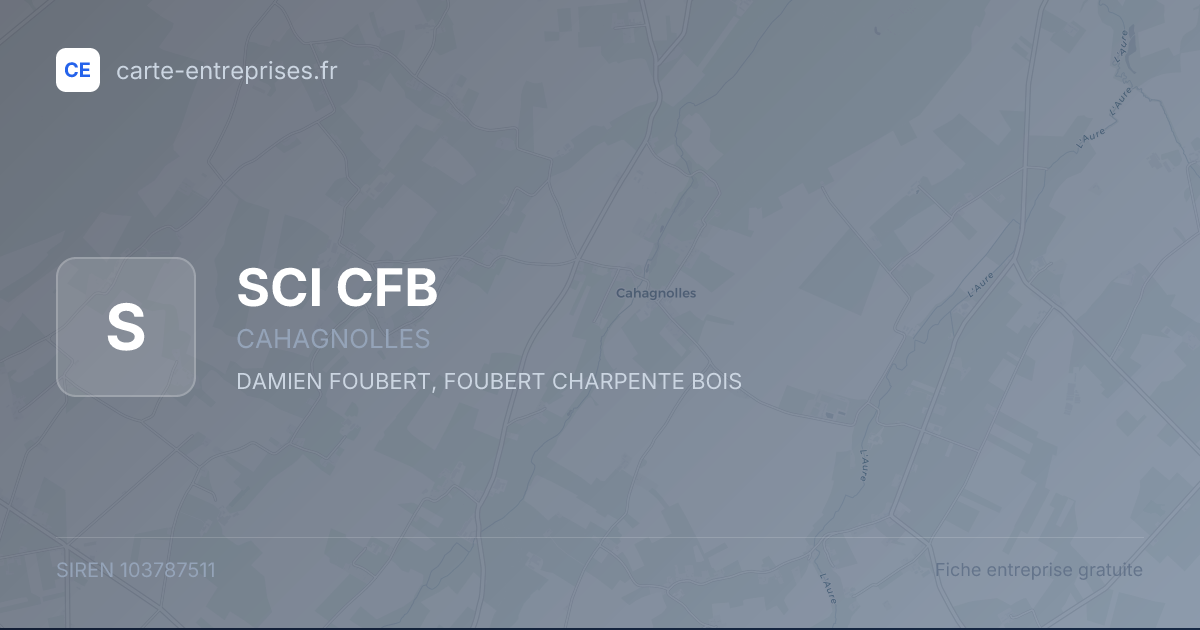 SCI CFB — 103787511 — fiche entreprise