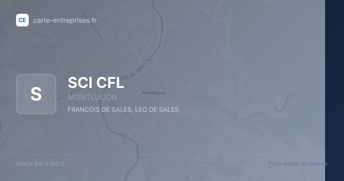 SCI CFL — 892419805 — fiche entreprise