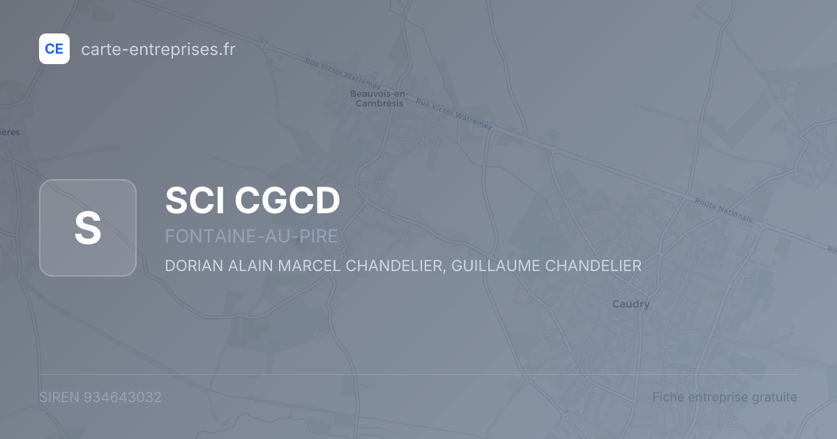 SCI CGCD — 934643032 — fiche entreprise