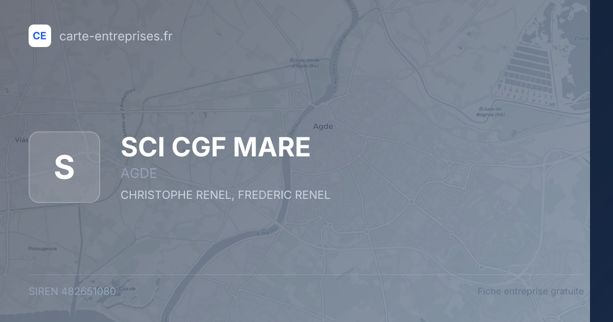 SCI CGF MARE — 482651080 — fiche entreprise